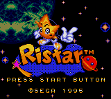 Ristar the Shooting Star Title Screen